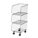 スタッキングワゴン3D 3段 キャ スター付き カゴ スチールワゴ ン 洗面所 棚 シェルフ 収納 ブ ラック