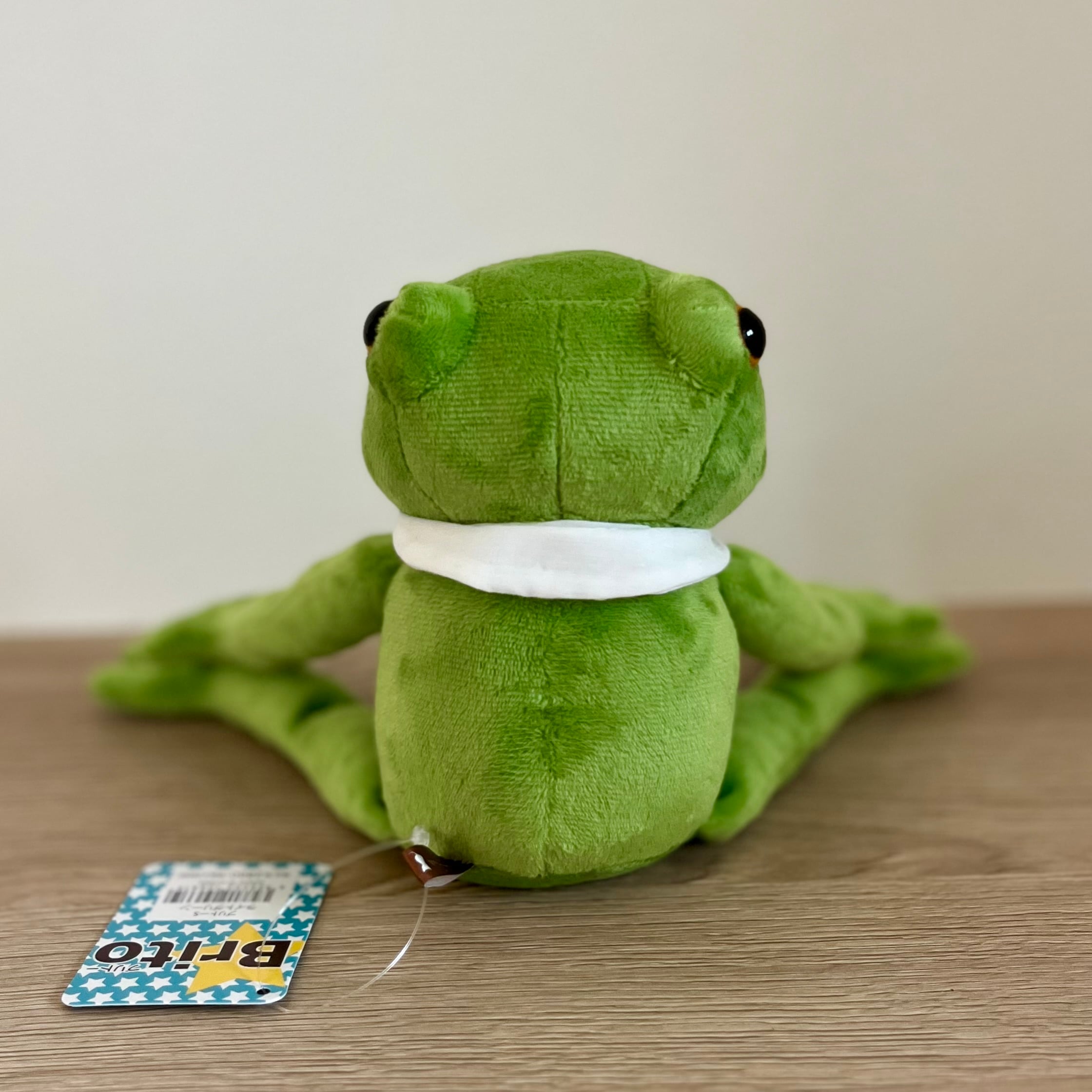☆【カエルのブリトー】グリーンカエル ぬいぐるみ 水玉蝶