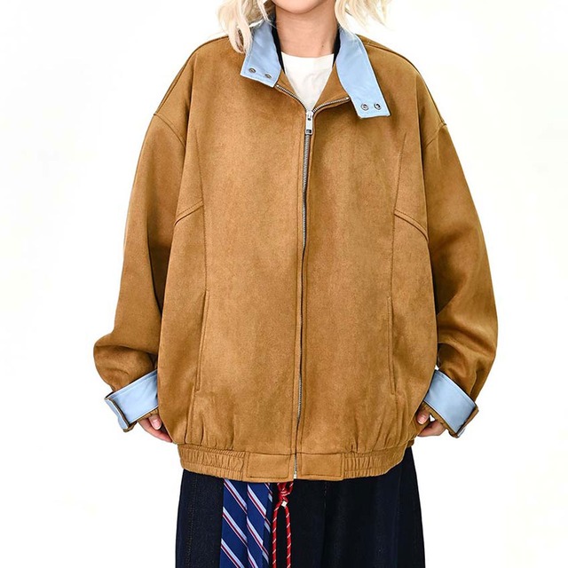 スタンドカラークリーンジップブルゾン 2col   R01462