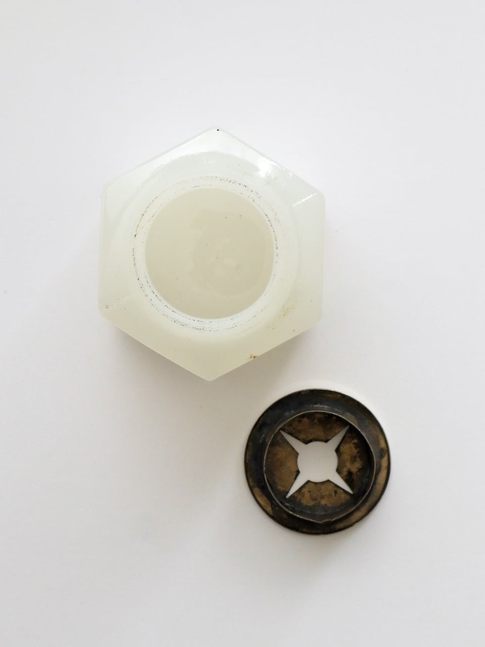 ヴィンテージ ミルクガラス キャニスター｜Vintage Milk Glass Dental