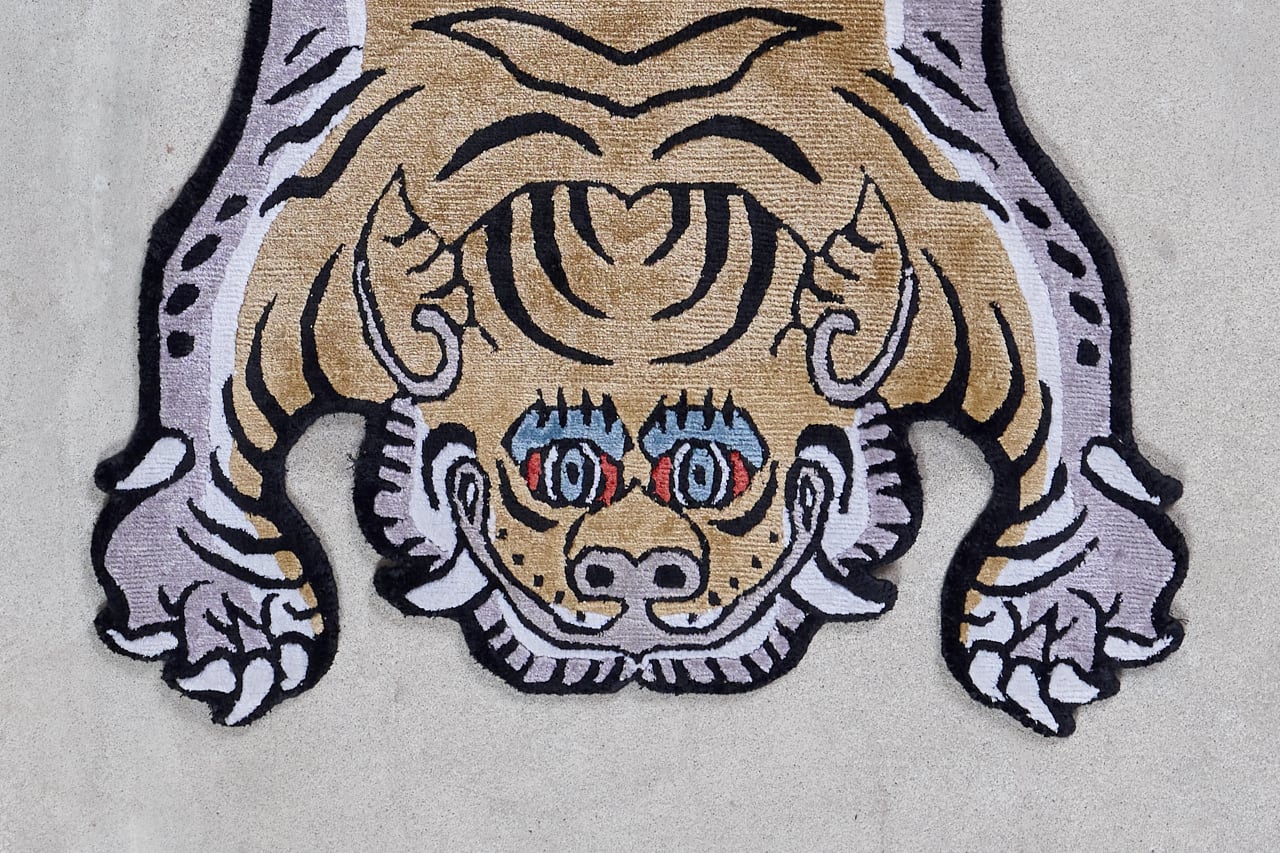 Tibetan Tiger Rug 《Sサイズ•シルク・オリジナル2・マスタード