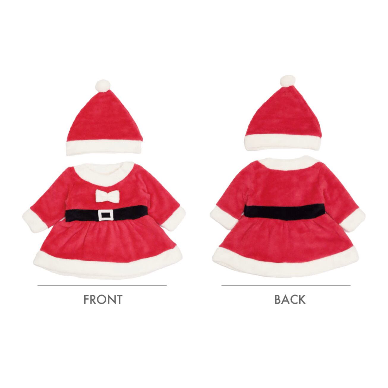 即納品】サンタ ワンピース 女の子 ベビー 赤ちゃん クリスマス