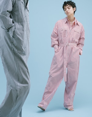 YM-020 STRIPE JUMP SUIT