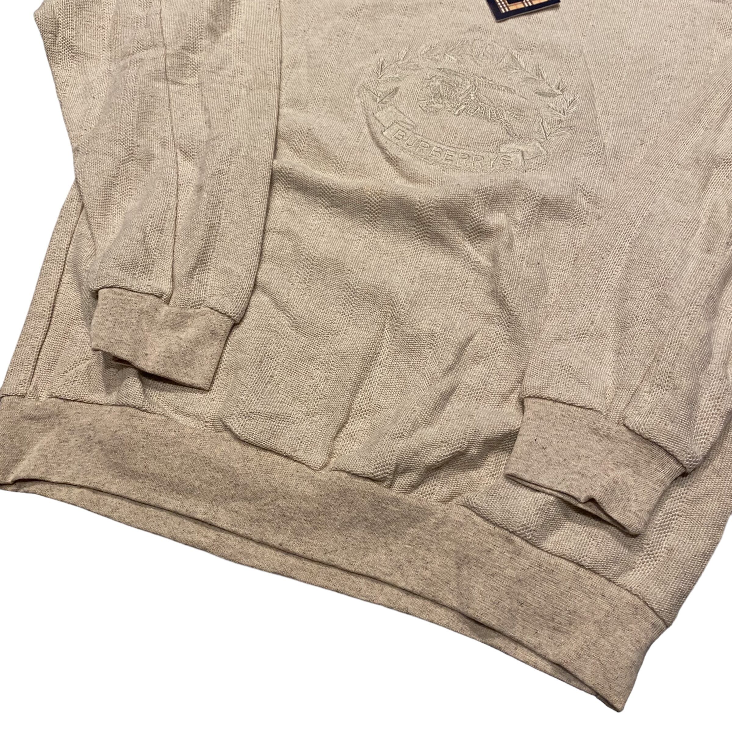 DEADSTOCK ポーランド製 Burberrys Cotton/Linen Knit S DEADSTOCK ポーランド製 Burberrys Cotton/Linen Knit S