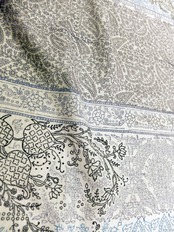 【受注商品】Rumi Rockきもの「木版更紗」生成り青　[A738]
