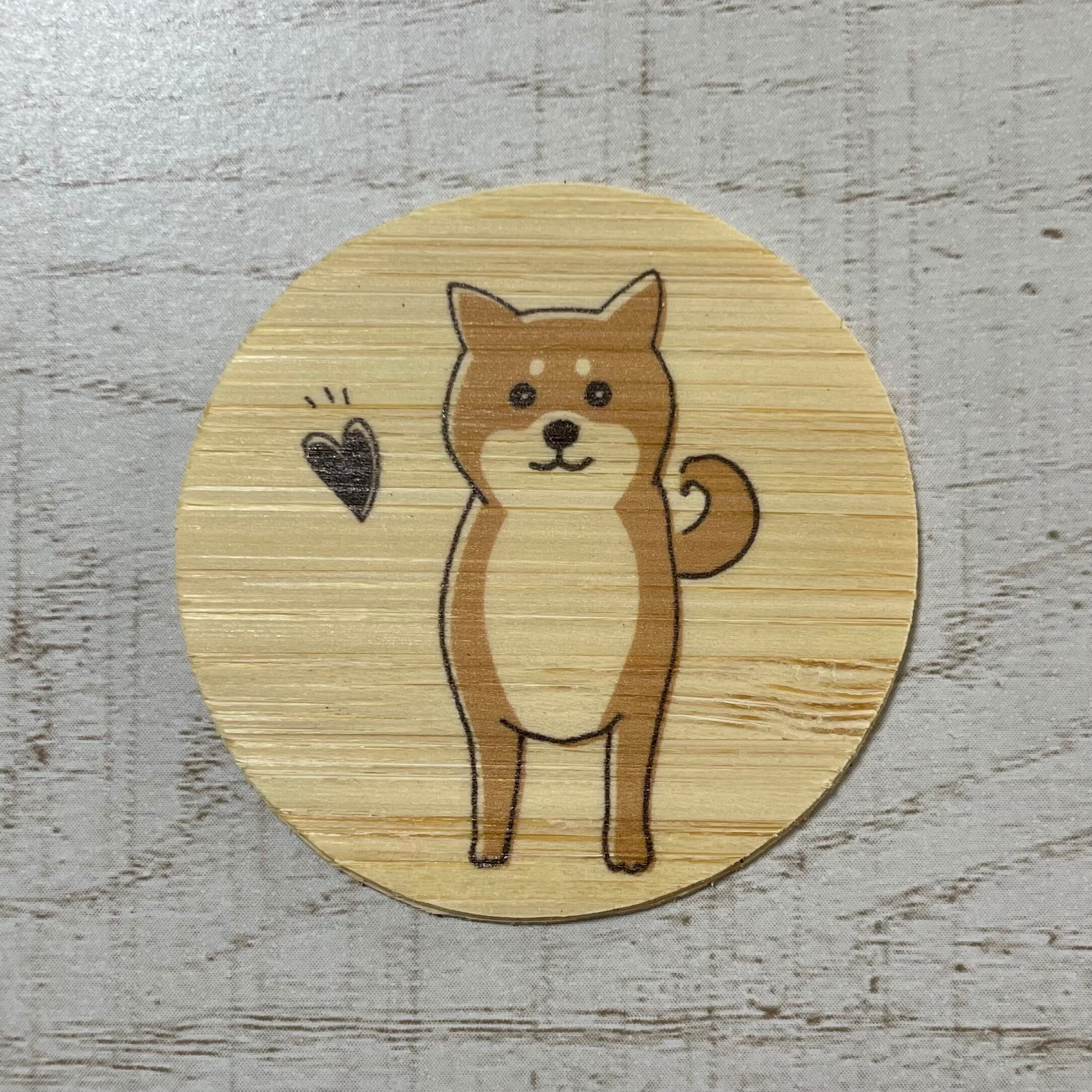バンブーステッカー　柴犬ステッカー