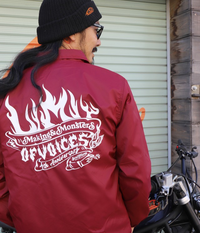 LIMIT OF VOICES - COACH JACKET バーガンディ /Mサイズ