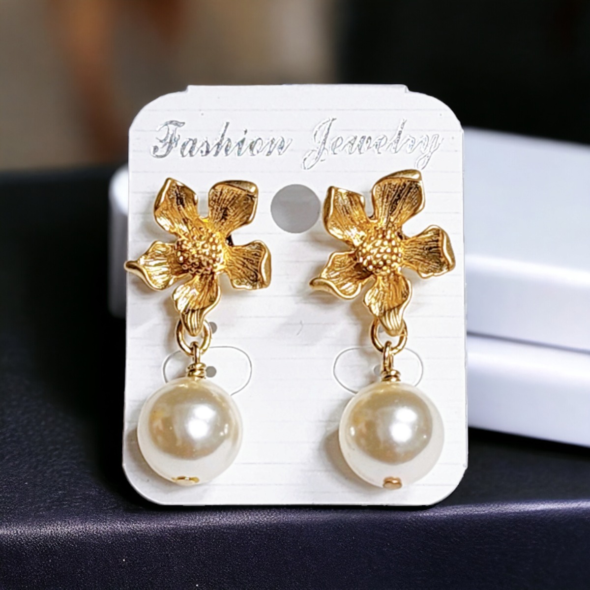 ハンドメイド スワロフスキー＆パールのピアス 489e0ac36a0e6c66074b06ab8ea94f