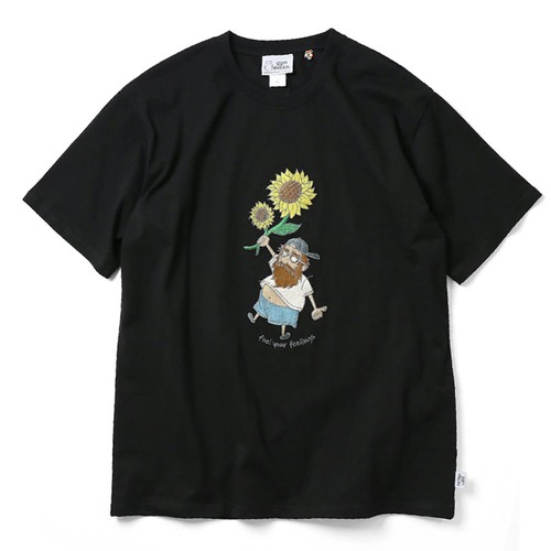 ジムマスター tシャツ  公式 gym master <Feelingブラック(G321706-05)> ジムマスター 7.4oz 刺繍Tee G321706 7.4oz feel your feelig 刺繍Tee