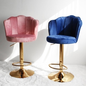 shell home bar chair 3colors / シェル ホームバー チェア ベルベット ダイニング サロン 韓国 北欧 インテリア