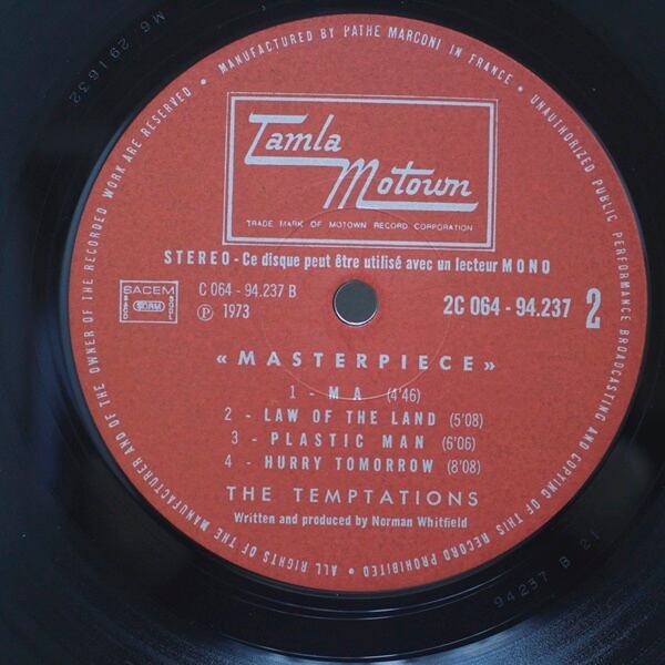 The Temptations / Masterpiece [2C 064 - 94.237, 2C 064-94 237] - 画像4