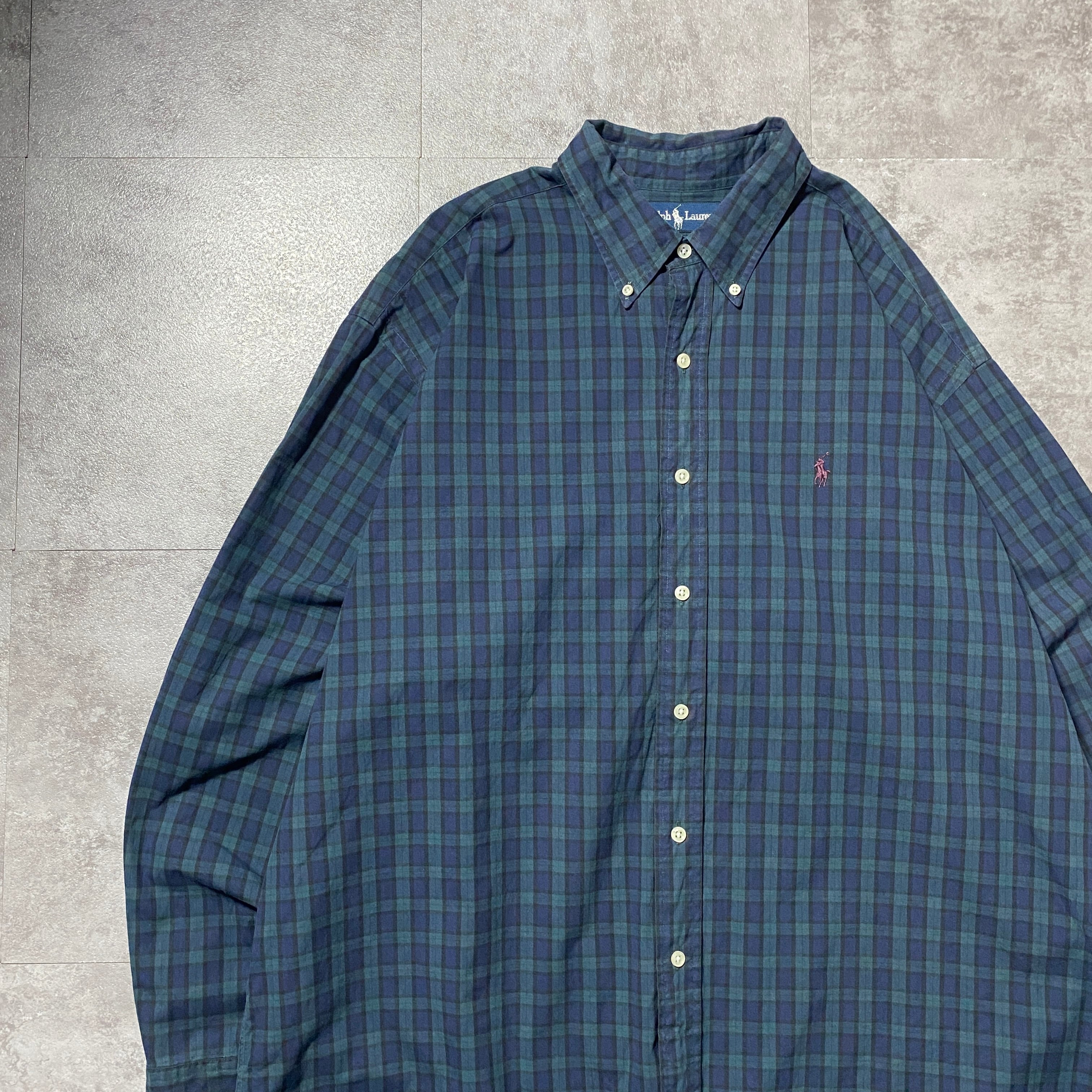 90s 香港製 POLO SPORT ポロスポーツ 水色ボタンダウンシャツ Ralph Lauren/Polo Sport | used_clothing_katharsis