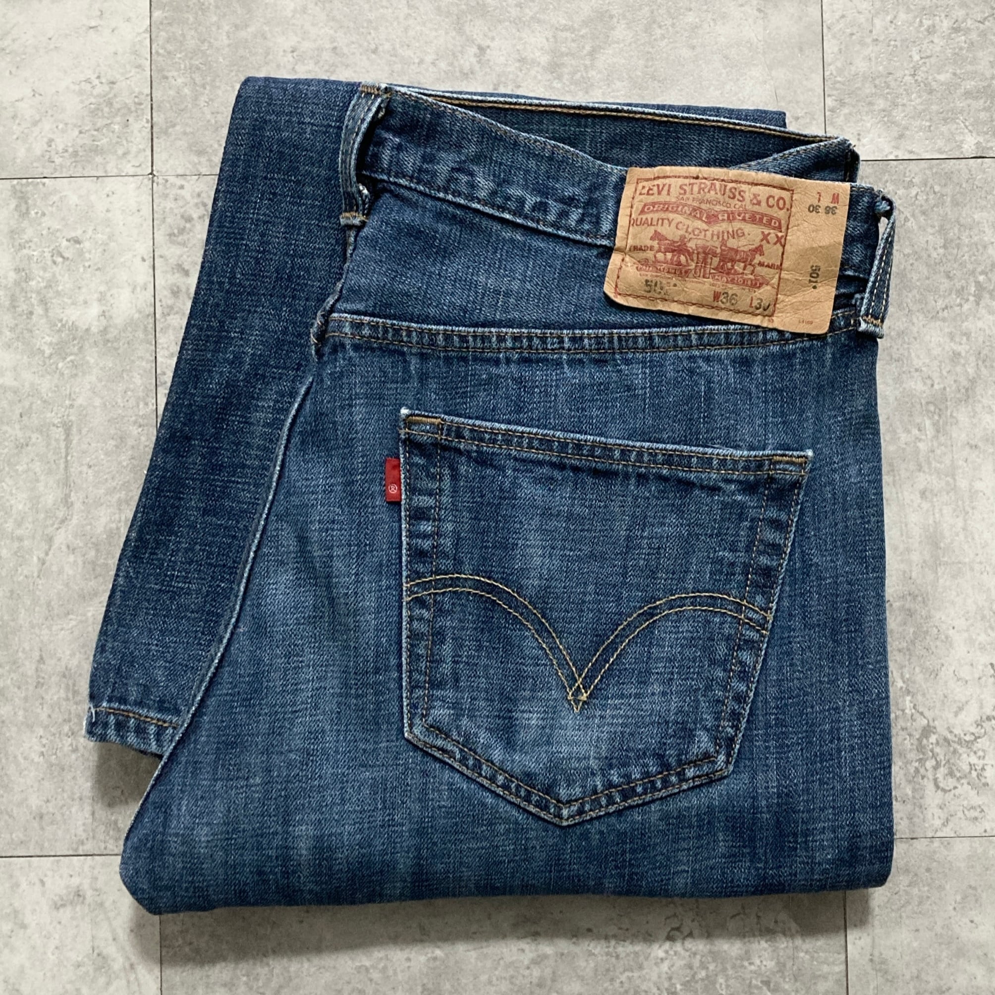 A443/USA製 ヴィンテージ Levis 501 デニム ボタン裏546 W30 L36】90