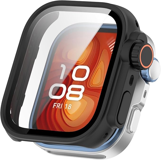 RuenTech 対応Huawei Watch Fit 4 Proケース/カバー PC素材+強化ガラス