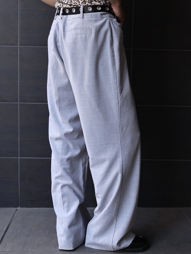 grey straight slacks