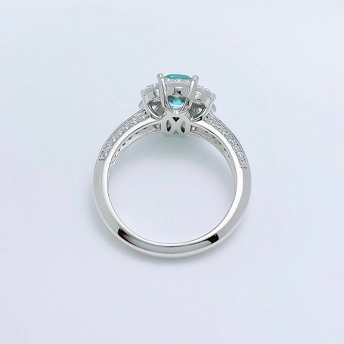 人工パライバトルマリン ブルーグリーン系 フラワー 高炭素