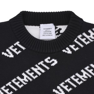【VETEMENTS】MONOGRAM KNITTED SWEATER