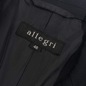 allegri アレグリ テーラードジャケット 46/ブラック メンズ 三陽商会