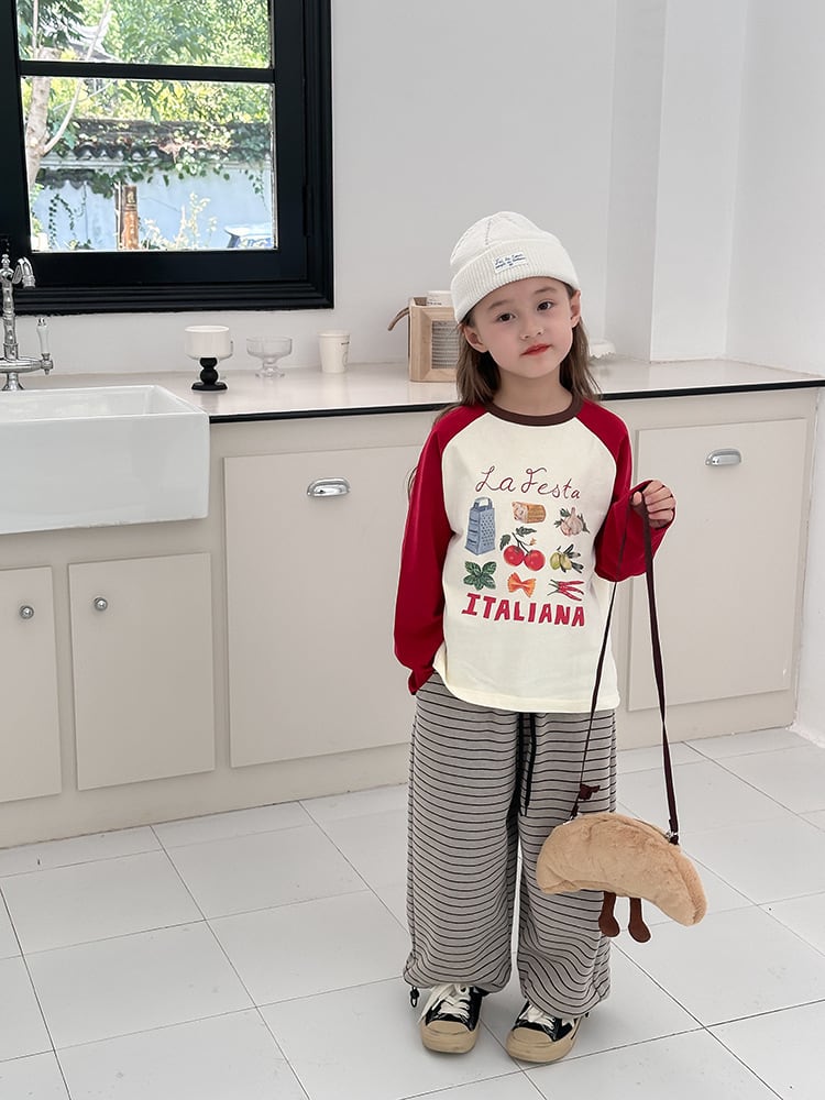 5color イラストラグランロンT