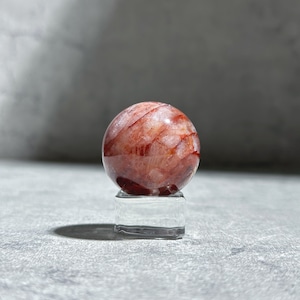 レッドヘマタイトクォーツ スフィア(丸玉)03◇Red Hematite Quartz◇ 天然石・鉱物・パワーストーン