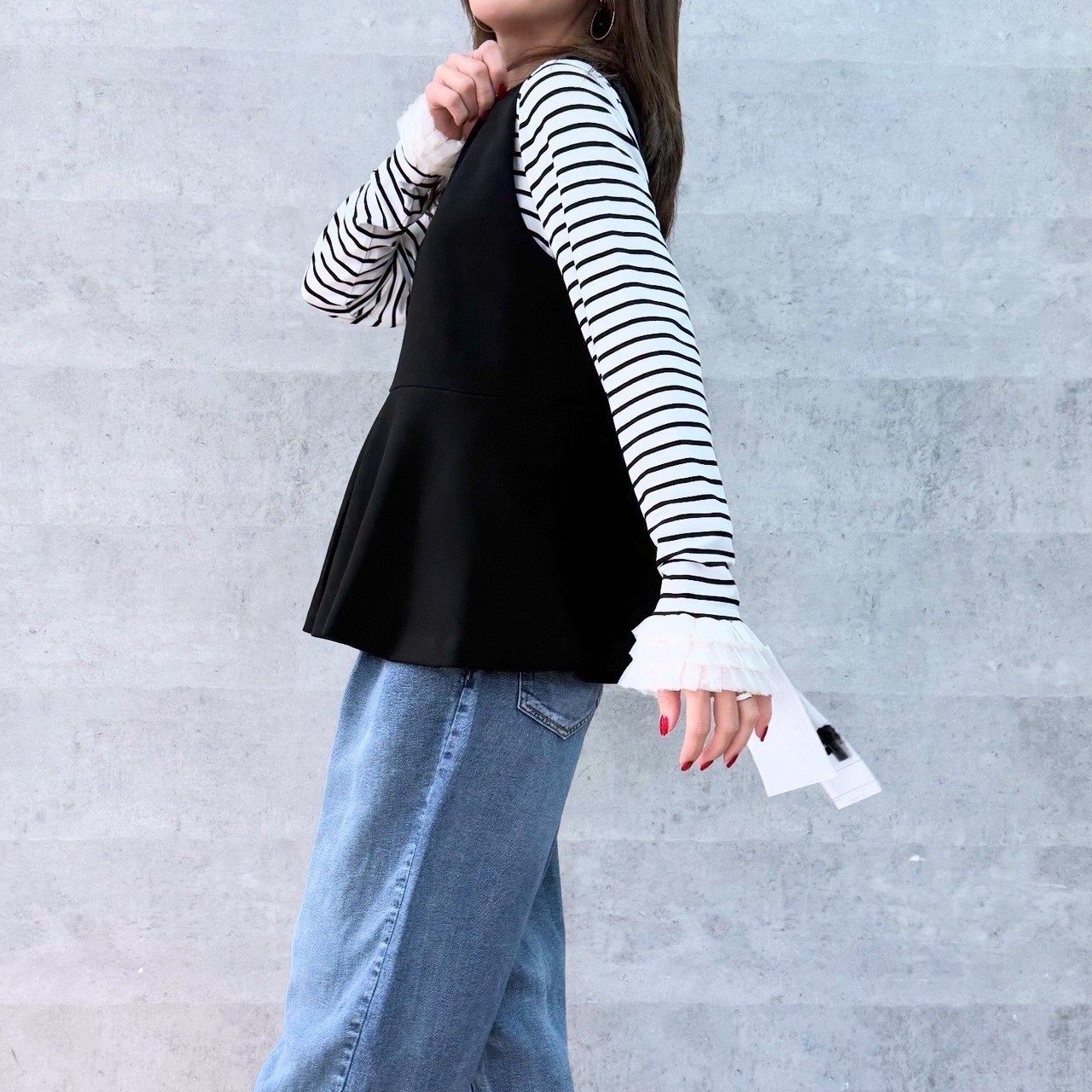 アンナケリー  Annakerry フリルカフTOPS