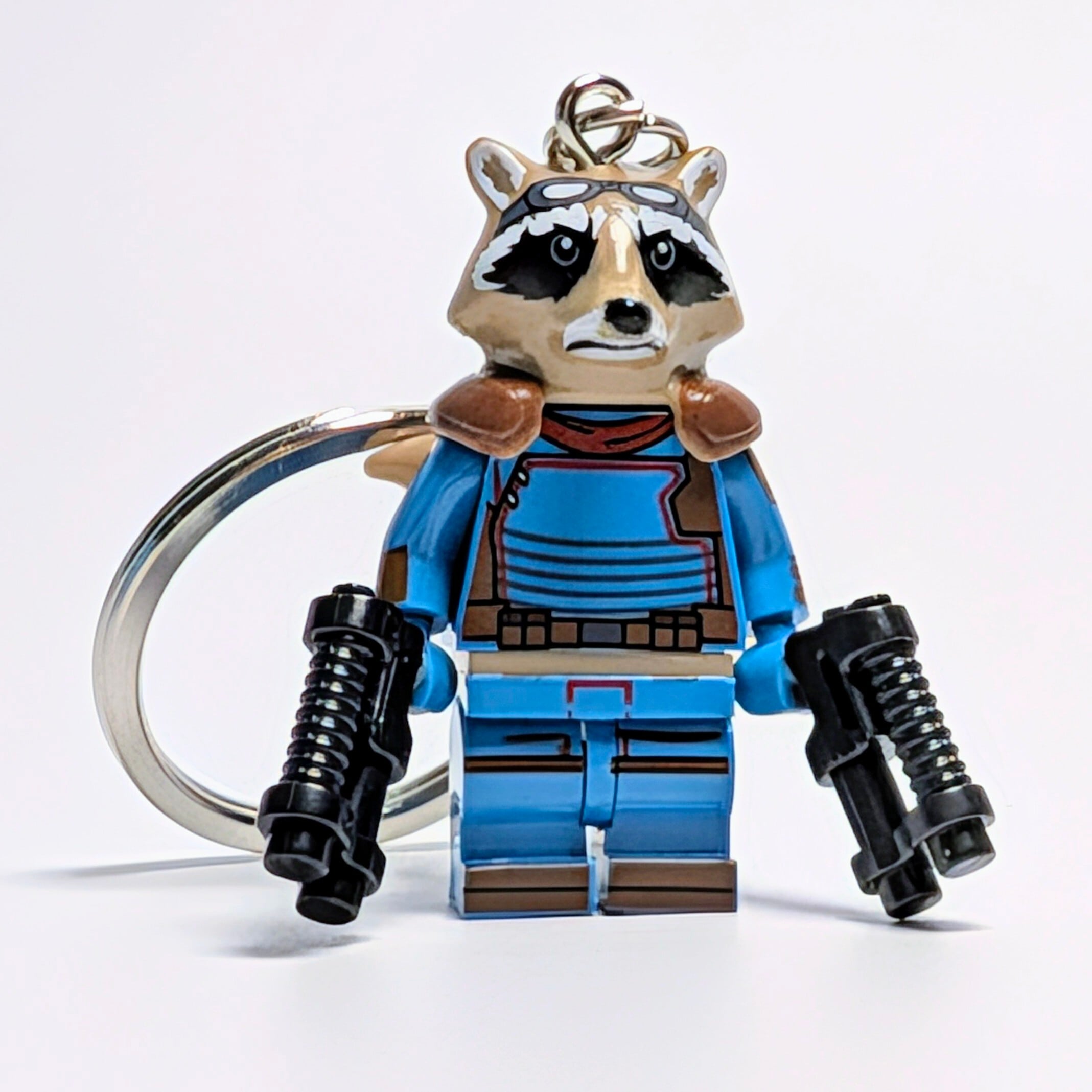 ☆ブロックフィギュアキーホルダー☆【 ガーディアンズ・オブ・ギャラクシー:VOLUME3 / アベンジャーズ 】 ロケット・ラクーン / MARVEL〚アメリカン雑貨 アメトイ〛