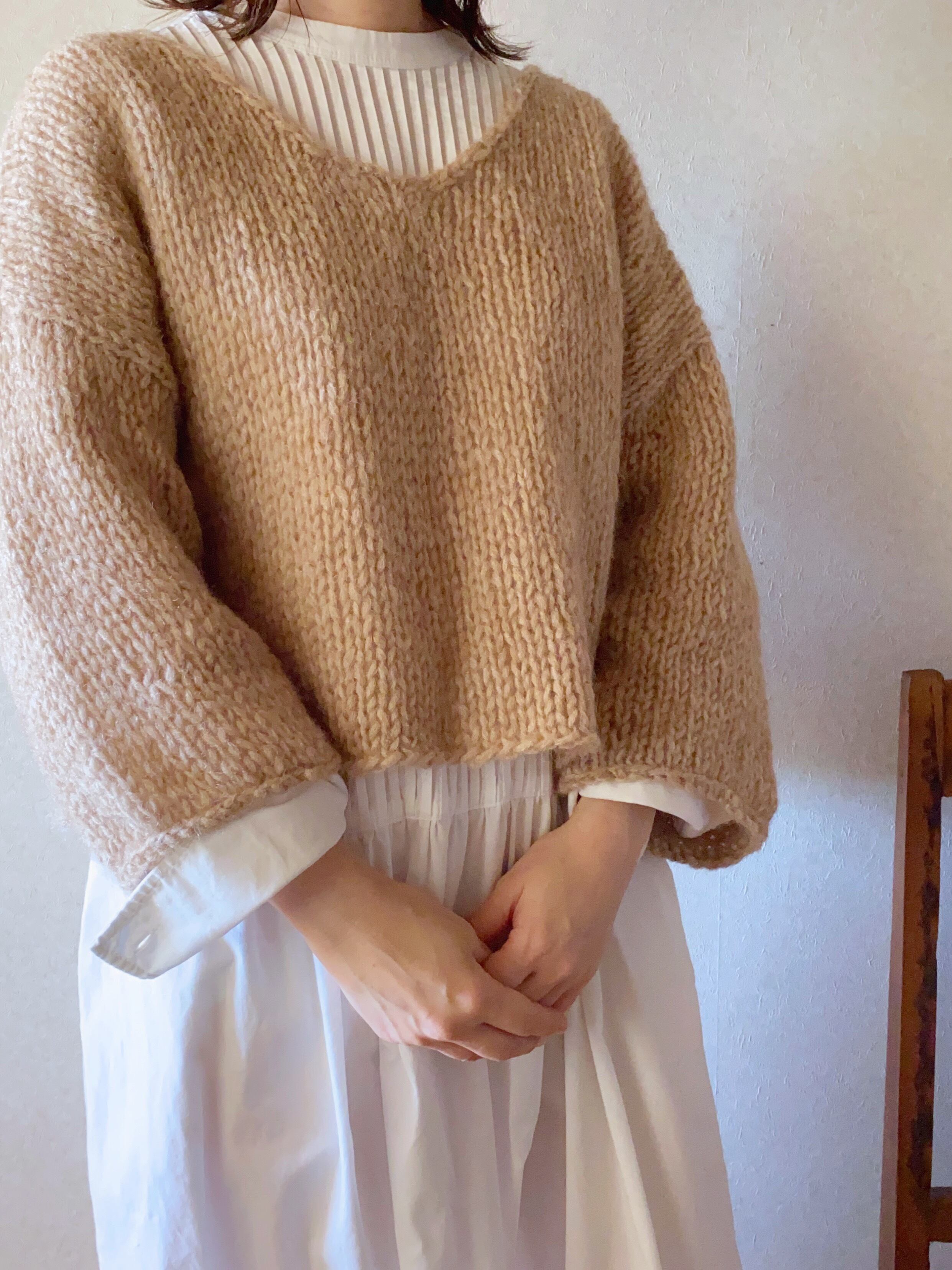 メリヤス編みのざっくりセーター | Jul Knitting キット | ［hus:］フース