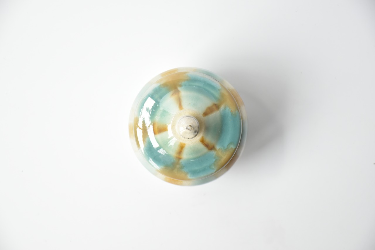 <Sold Out> 小鹿田焼 / 小袋道明窯  : 1合壺 飴 白 掛け流し