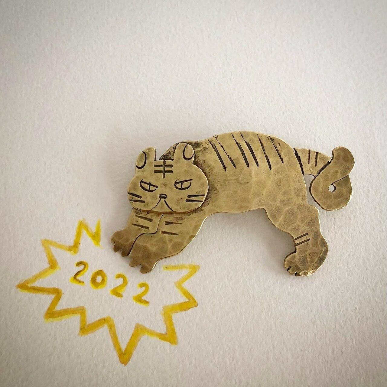 タイガー ブローチ【新品】アナスイ ゴールド 虎と流星モチーフ トラ