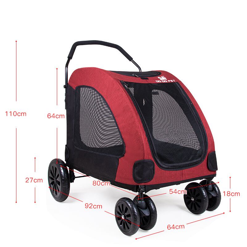 ペットカート大型犬用4輪 折りたたみ 自立 コンパクト ドッグカート