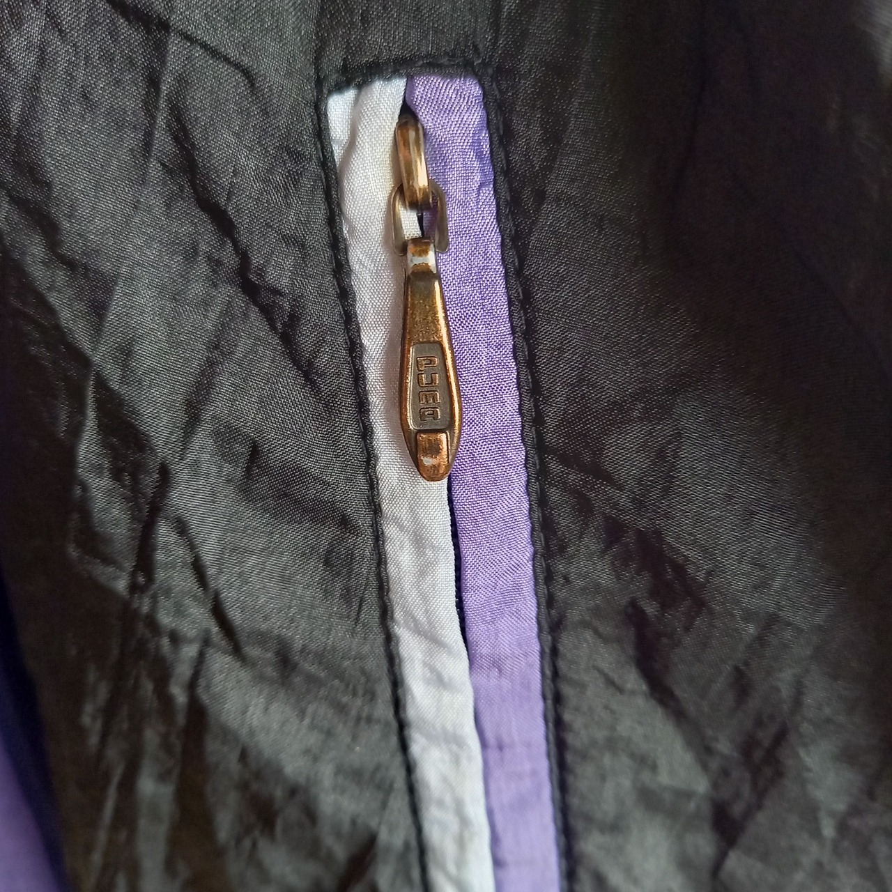 90s　プーマ　ナイロンジャケット　パープル　総メッシュ　7サイズ