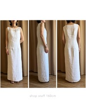 MADE IN U.S.A. white linen dress-5314-7