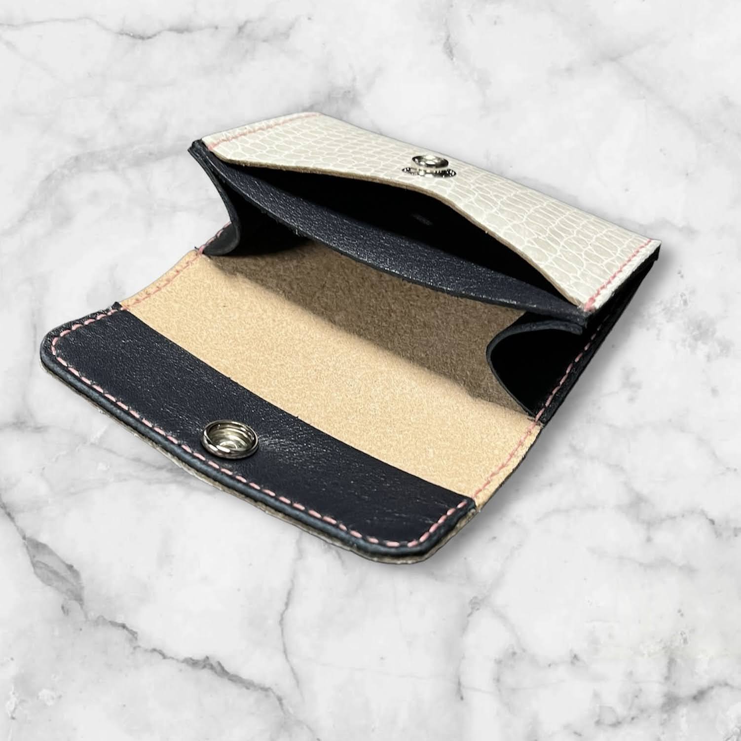 カードポケット付き入り口が大きく開く小銭入れの作り方 ⁄ コインケース ⁄ Coin