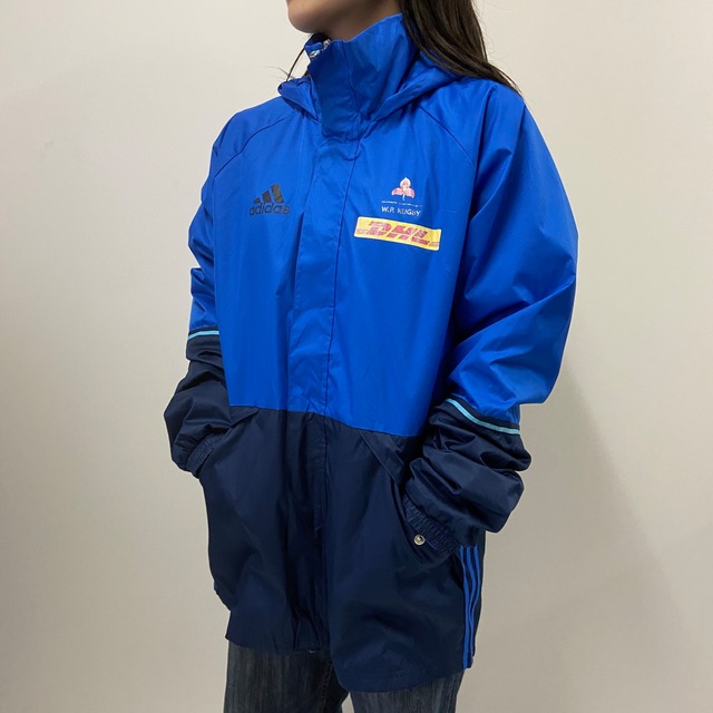 adidas アディダス DHL 企業ロゴ バックプリント ナイロンジャケット