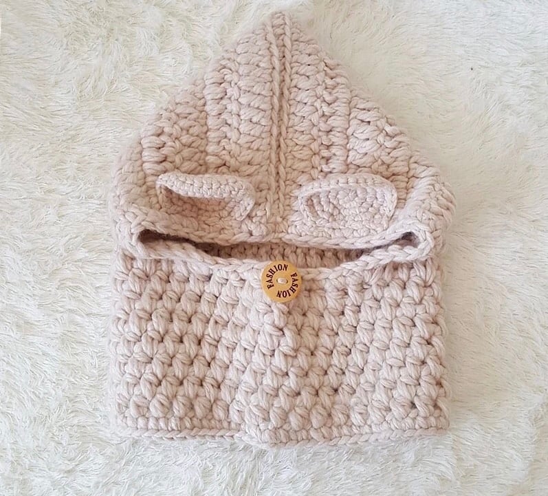 猫耳子供ニット帽