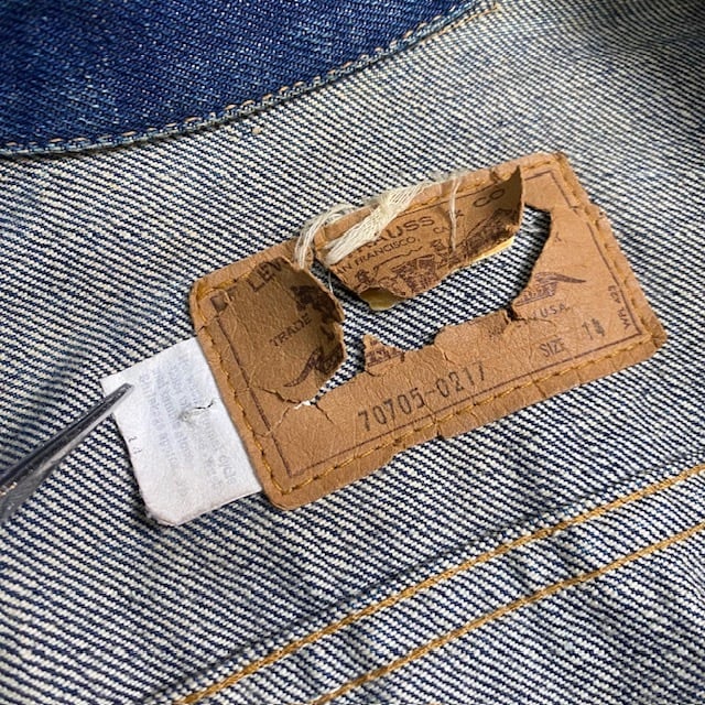 70's Levi's 70505-0217 キッズデニムジャケット オレンジタブ 70's Levi's 70505-0217 キッズデニムジャケット オレンジタブ