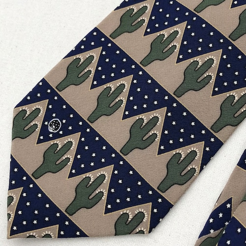 CARLO BUTTI TIE necktie VICKY DAVIS サボテン柄 ネクタイ n-14