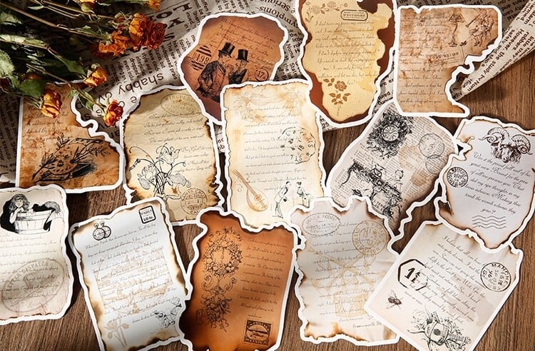 ビンテージ系ポストカード 詩歌に詠われる時代へ 30枚 海外製 （日本