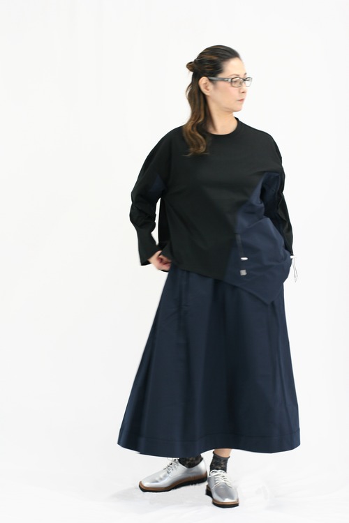 【Parc.1】Gather Tops & Taffeta skirt SET UP（108-076327）
