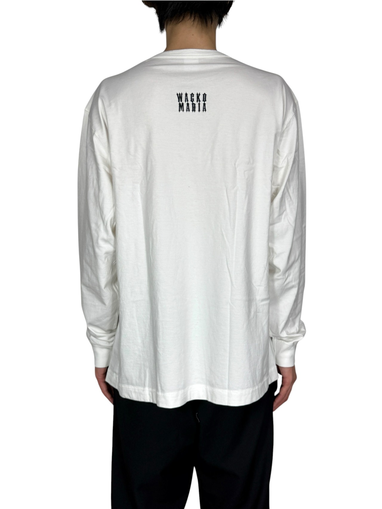 【WACKO MARIA】HEALTHKNIT / HENLEY NECK LONG SLEEVE T-SHIRT