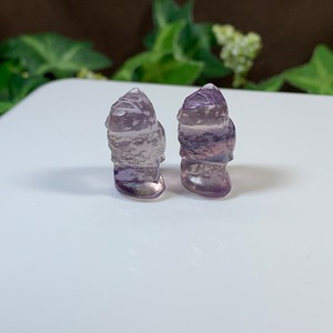 16.可愛いペア･小さいフローライトふくろう