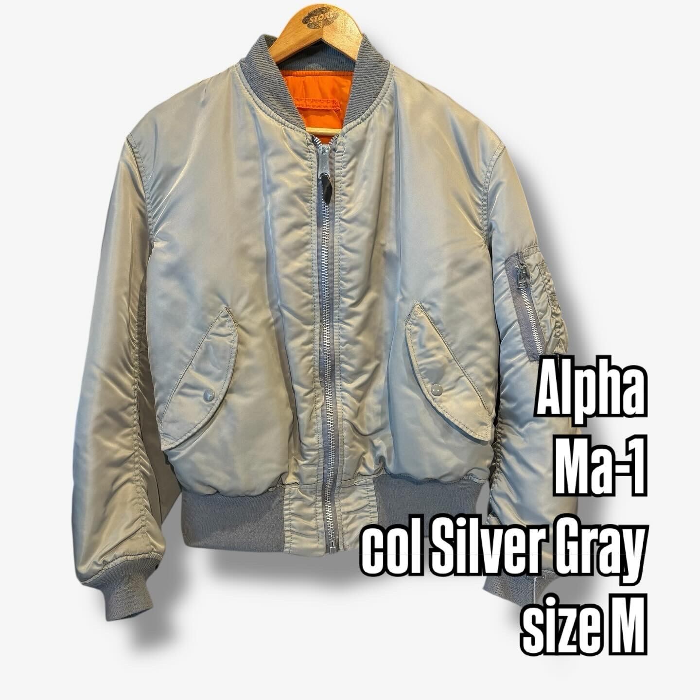 M】Alpha Ma-1 col Silver Gray アルファ フライトジャケット | STORE