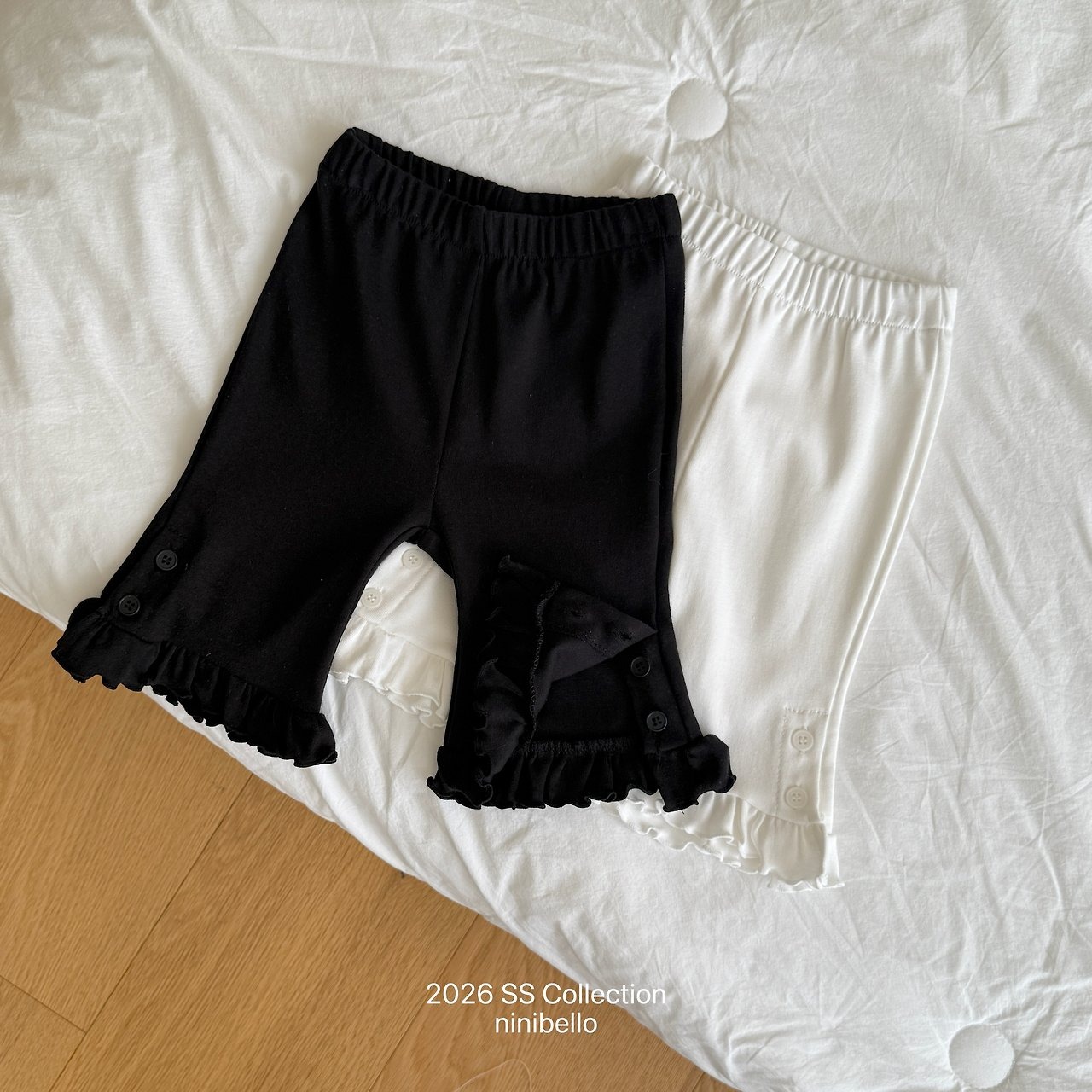 [ninibello] Capri Frill Pants +fee2 / [니니벨로] 카프리프릴팬츠