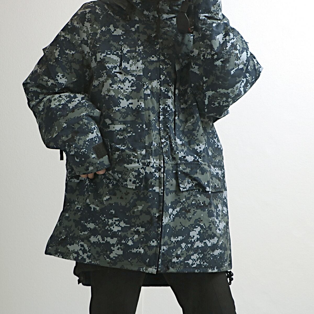 00s USN ミリタリー デジタルカモ 迷彩 ゴアテックス パーカ XL-R 古着 used