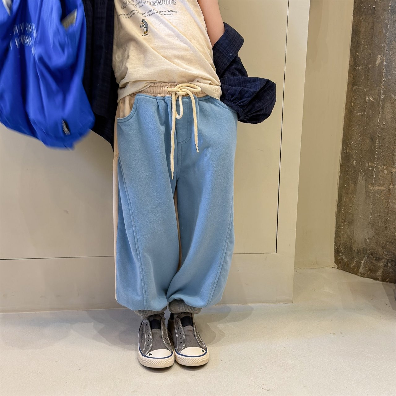 [bdiary] Seol Color Block Jogger Pants / [비다이어리] 세올배색조거팬츠