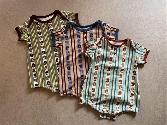&pal/retro stripe rompers - 3col