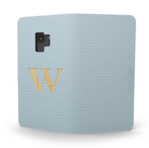 Galaxy Premium Shrink Leather Case (Sky Blue)  : Book cover Type