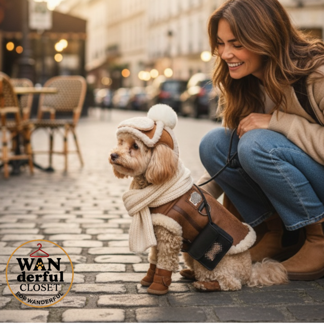 【犬服】クラシック ボアベスト ツートンカラー｜小型犬・中型犬用 1122