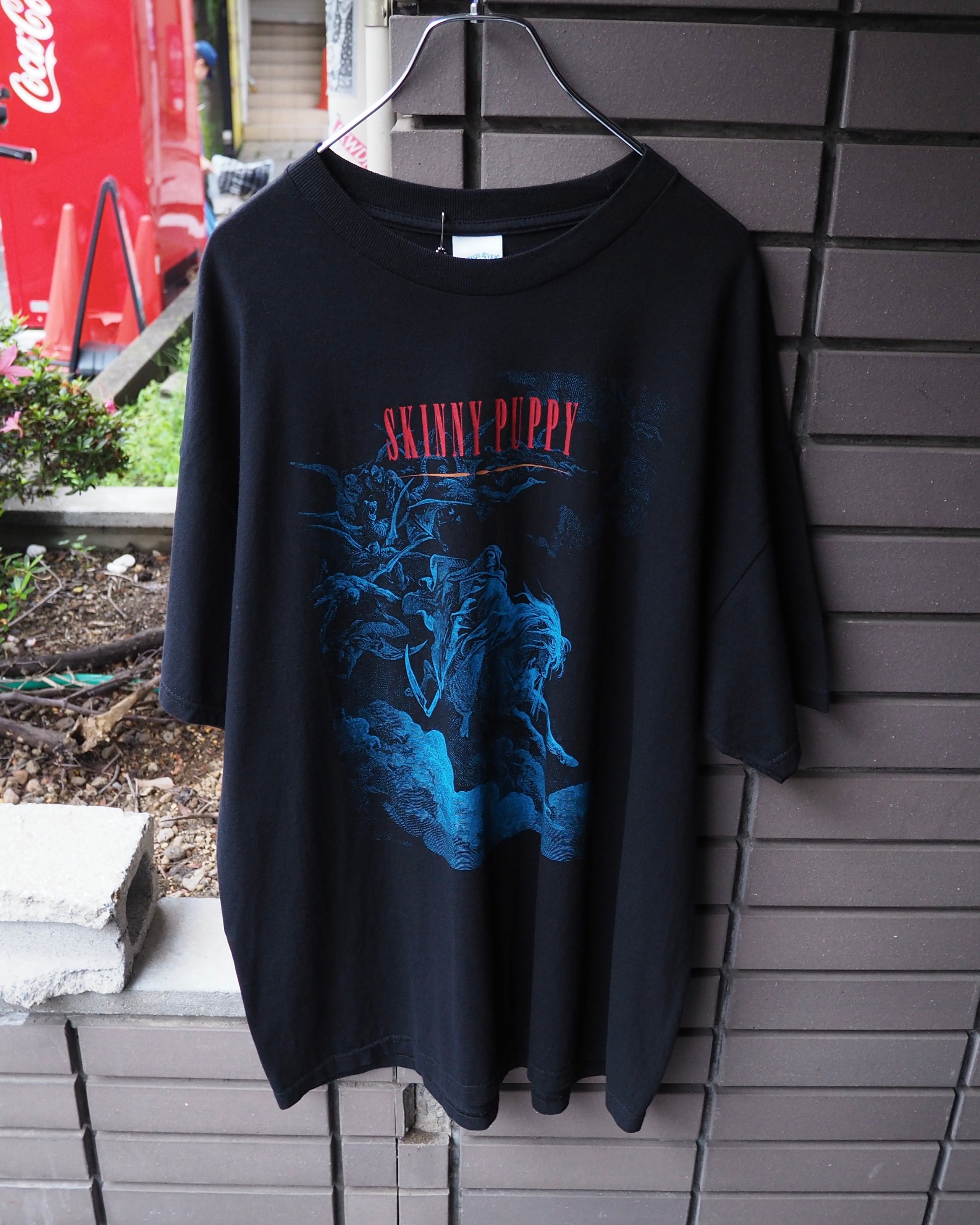 1990 - 00s ” SKINNY PUPPY - Chainsaw ” Graphic printed SS Tee