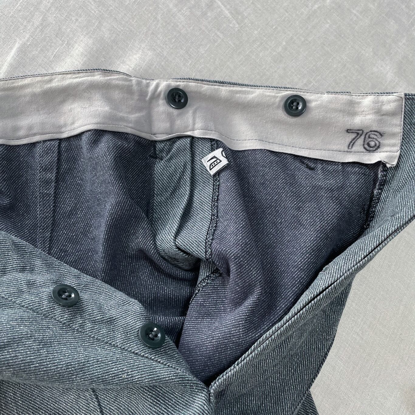 良品 50s スイス軍 デニム トラウザーズ オーバーパンツ W38 L30